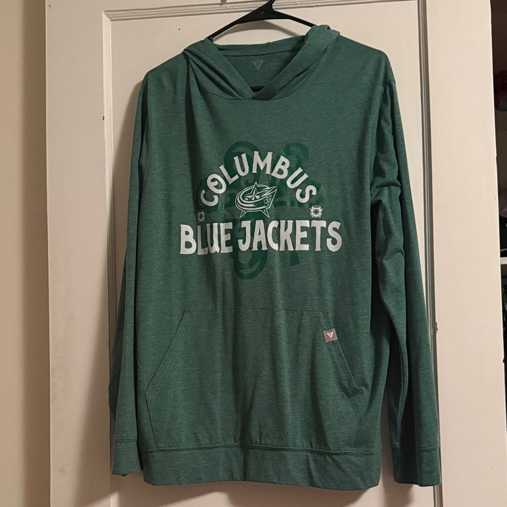 Levelwear NHL Columbus Blue Jackets St. Patricks Day Green Hooded Pullover